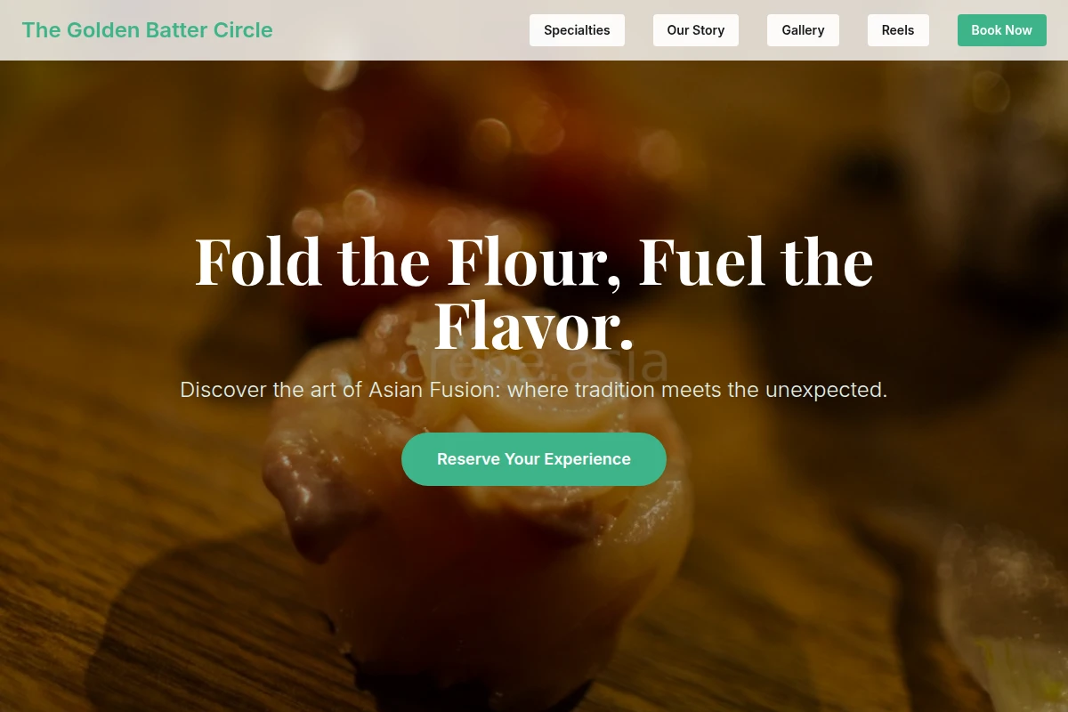 Folded Asian Fusion Food