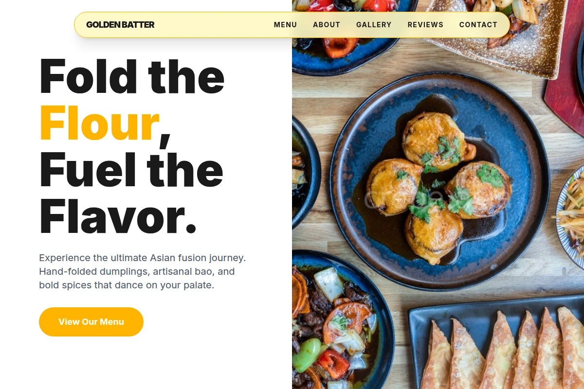 Folded Asian Fusion Food